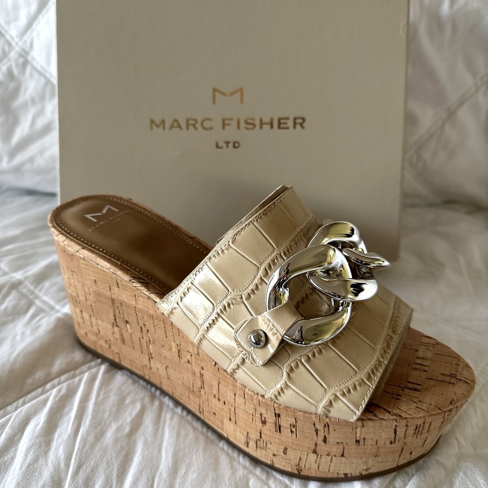 Marc Fisher Wedge Platform NIB NWT NEVER WORN - Neutral MLVANEDA2 ✨Sz 8 ‼️
